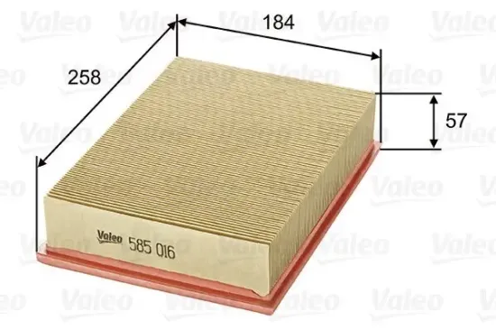Luftfilter VALEO 585016 Bild Luftfilter VALEO 585016