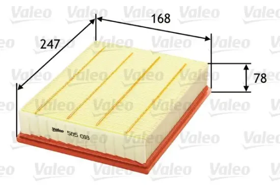 Luftfilter VALEO 585018 Bild Luftfilter VALEO 585018