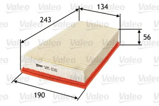 Luftfilter VALEO 585030 Bild Luftfilter VALEO 585030
