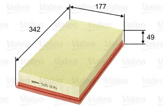Luftfilter VALEO 585035 Bild Luftfilter VALEO 585035