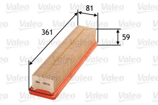 Luftfilter VALEO 585056 Bild Luftfilter VALEO 585056