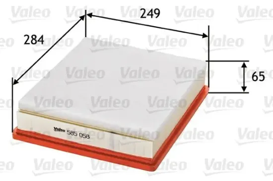 Luftfilter VALEO 585058 Bild Luftfilter VALEO 585058