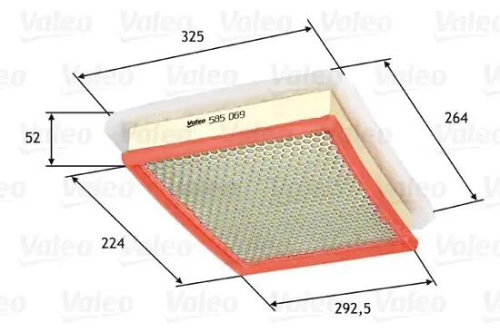 Luftfilter VALEO 585069 Bild Luftfilter VALEO 585069