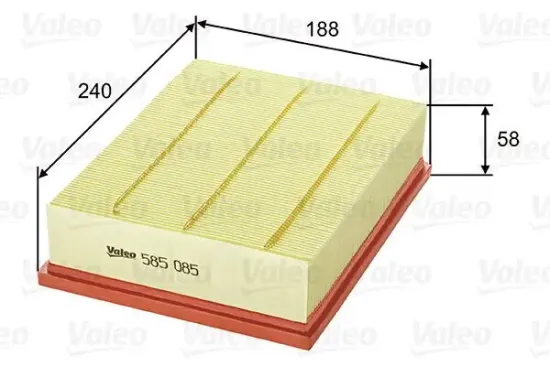 Luftfilter VALEO 585085 Bild Luftfilter VALEO 585085