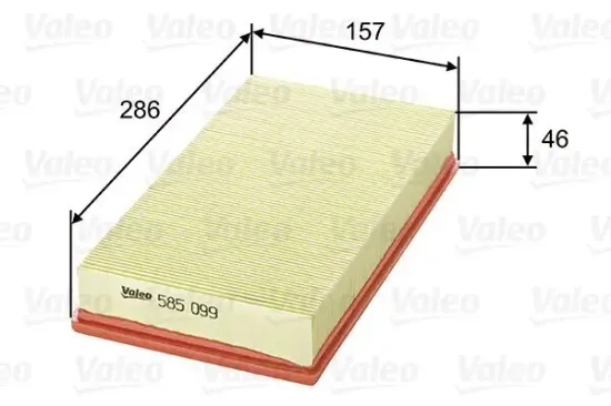 Luftfilter VALEO 585099 Bild Luftfilter VALEO 585099