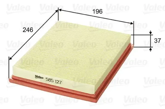 Luftfilter VALEO 585127 Bild Luftfilter VALEO 585127