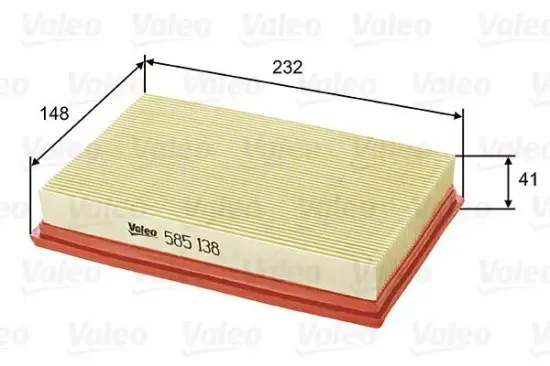 Luftfilter VALEO 585138 Bild Luftfilter VALEO 585138