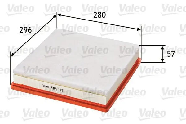 Luftfilter VALEO 585143 Bild Luftfilter VALEO 585143