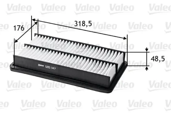 Luftfilter VALEO 585147 Bild Luftfilter VALEO 585147