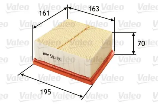 Luftfilter VALEO 585160 Bild Luftfilter VALEO 585160