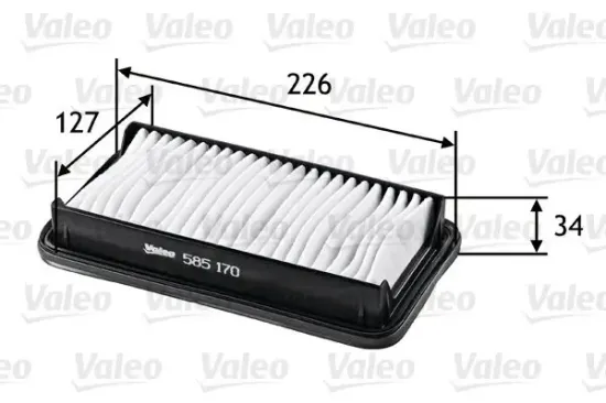 Luftfilter VALEO 585170 Bild Luftfilter VALEO 585170