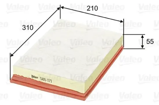 Luftfilter VALEO 585171 Bild Luftfilter VALEO 585171