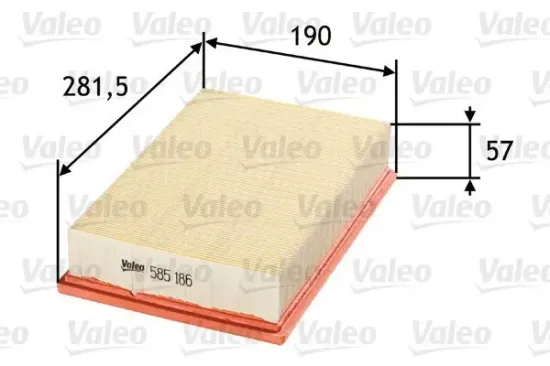 Luftfilter VALEO 585186 Bild Luftfilter VALEO 585186