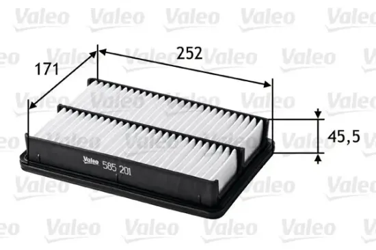 Luftfilter VALEO 585201 Bild Luftfilter VALEO 585201