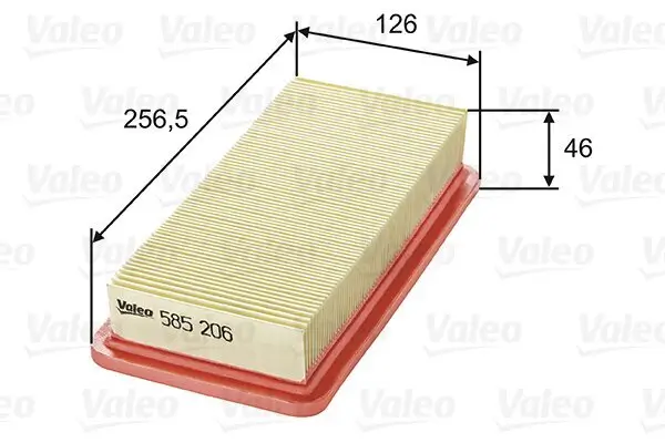 Luftfilter VALEO 585206 Bild Luftfilter VALEO 585206