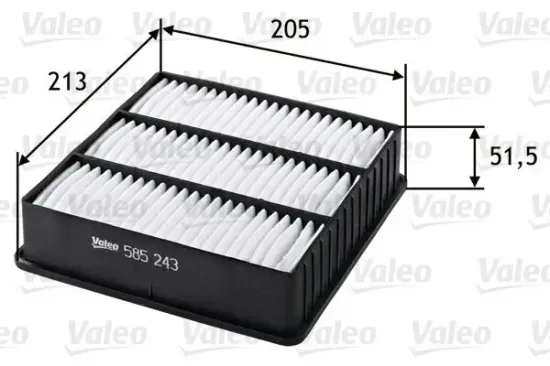 Luftfilter VALEO 585243 Bild Luftfilter VALEO 585243