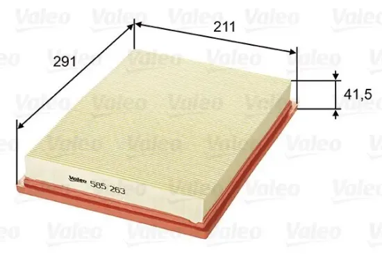 Luftfilter VALEO 585263 Bild Luftfilter VALEO 585263
