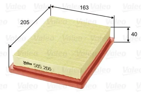 Luftfilter VALEO 585266 Bild Luftfilter VALEO 585266
