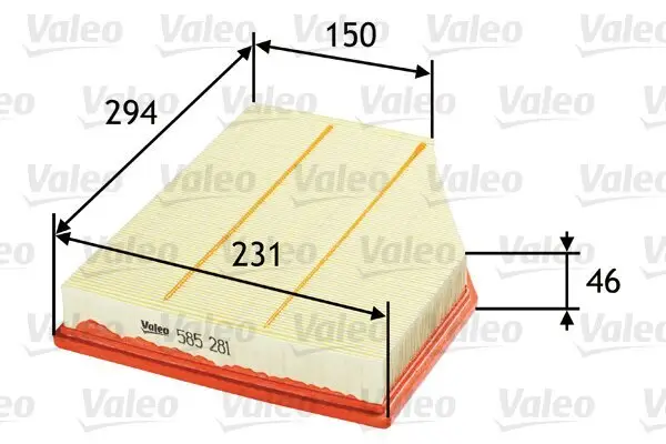 Luftfilter VALEO 585281
