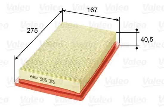 Luftfilter VALEO 585318 Bild Luftfilter VALEO 585318