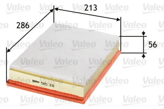 Luftfilter VALEO 585331 Bild Luftfilter VALEO 585331