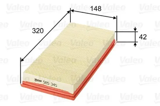 Luftfilter VALEO 585345 Bild Luftfilter VALEO 585345