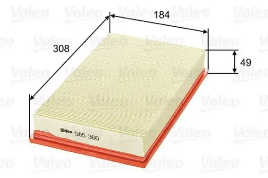Luftfilter VALEO 585360 Bild Luftfilter VALEO 585360
