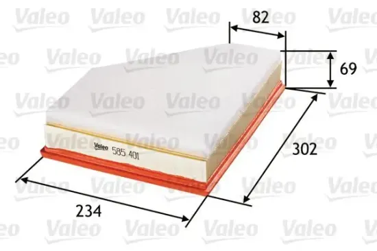 Luftfilter VALEO 585401 Bild Luftfilter VALEO 585401
