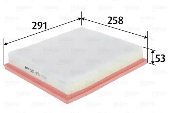 Luftfilter VALEO 585409 Bild Luftfilter VALEO 585409