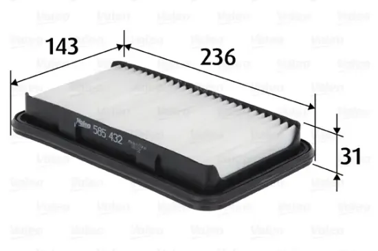 Luftfilter VALEO 585432 Bild Luftfilter VALEO 585432