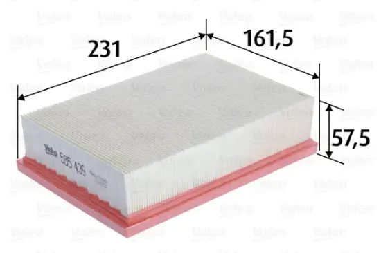 Luftfilter VALEO 585439 Bild Luftfilter VALEO 585439