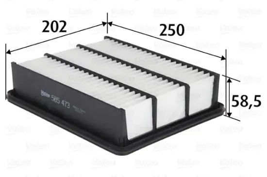 Luftfilter VALEO 585473 Bild Luftfilter VALEO 585473