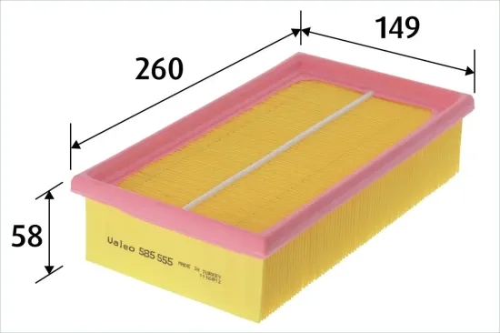 Luftfilter VALEO 585555 Bild Luftfilter VALEO 585555