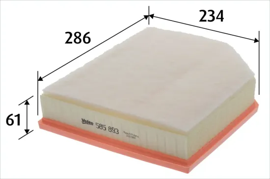 Luftfilter VALEO 585893 Bild Luftfilter VALEO 585893