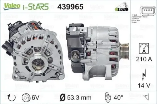 Startergenerator 14 V VALEO 439965 Bild Startergenerator 14 V VALEO 439965