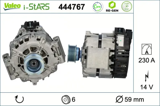 Startergenerator 14 V VALEO 444767 Bild Startergenerator 14 V VALEO 444767