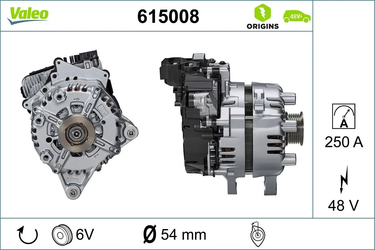 Startergenerator 48 V VALEO 615008