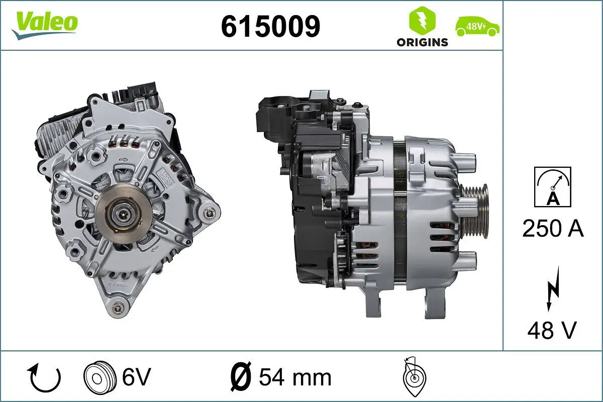 Startergenerator 48 V VALEO 615009