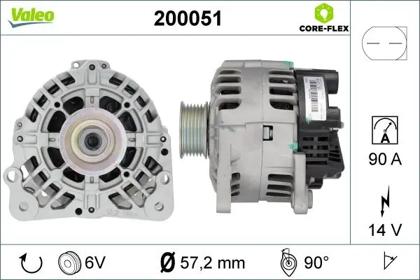 Generator 14 V VALEO 200051