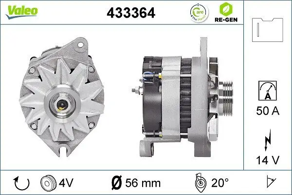 Generator 14 V VALEO 433364