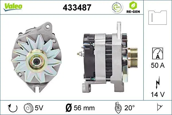 Generator 14 V VALEO 433487