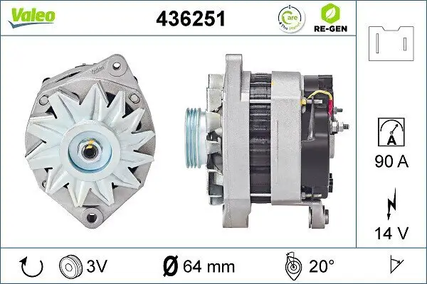 Generator 14 V VALEO 436251