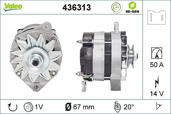 Generator 14 V VALEO 436313