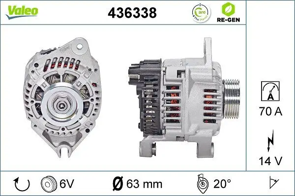 Generator 14 V VALEO 436338