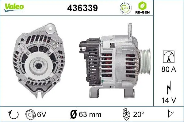 Generator 14 V VALEO 436339