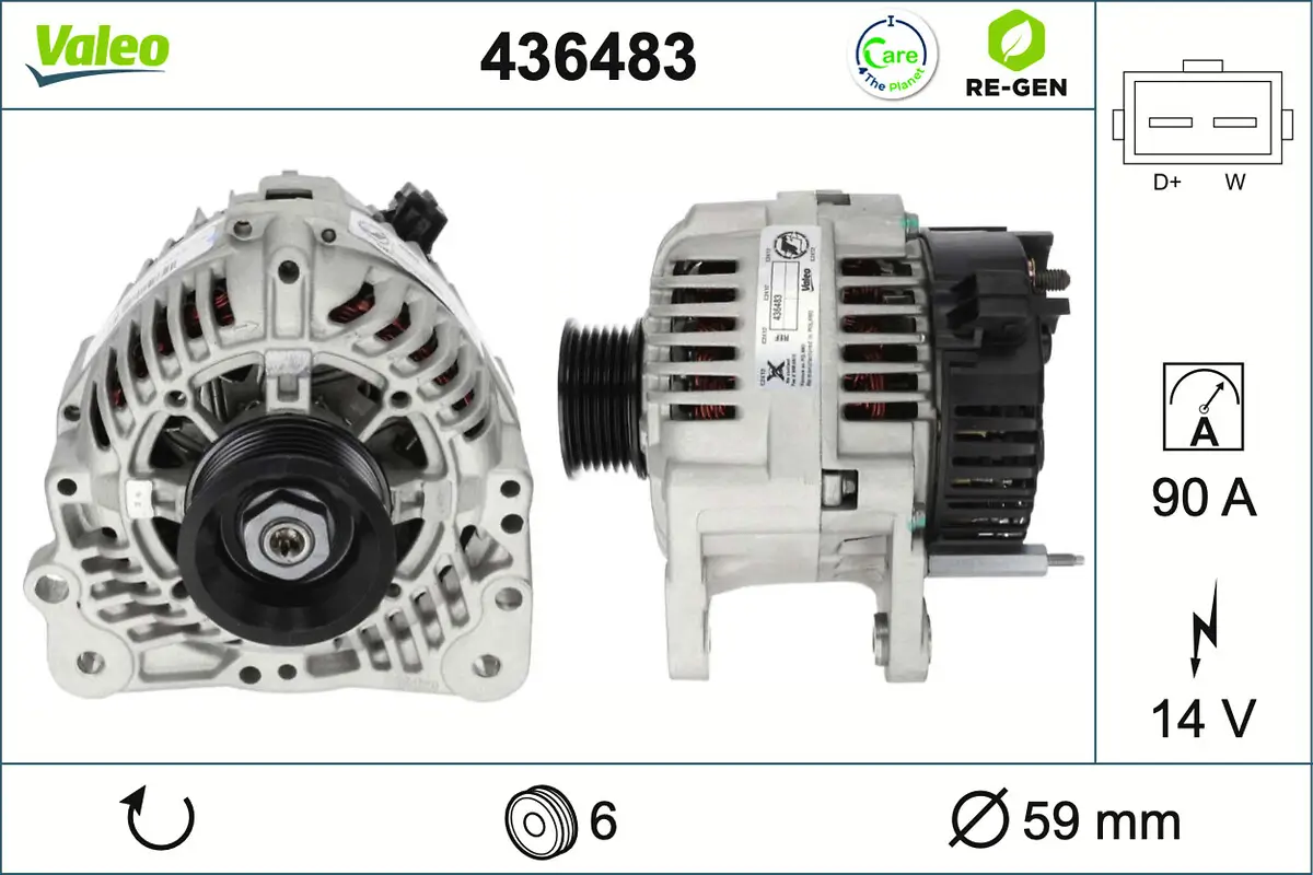 Generator 14 V VALEO 436483