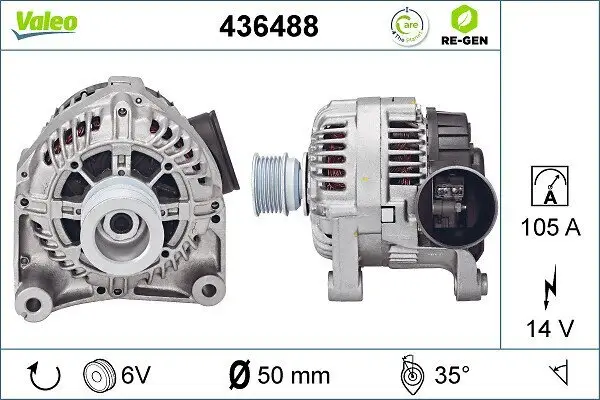 Generator 14 V VALEO 436488