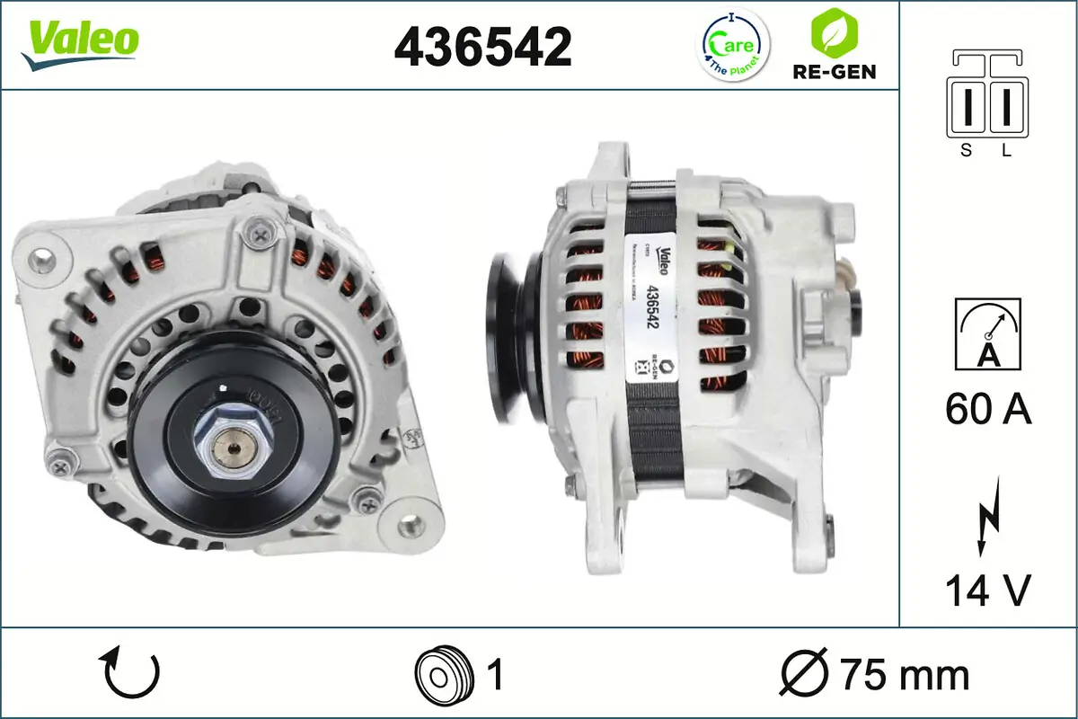 Generator 14 V VALEO 436542