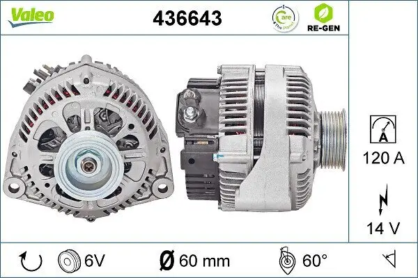 Generator 14 V VALEO 436643