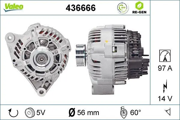 Generator 14 V VALEO 436666